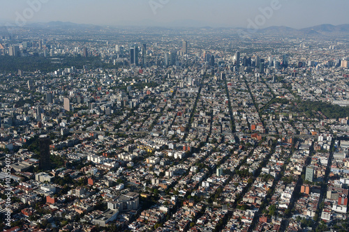 Aerial view of Mexico City.