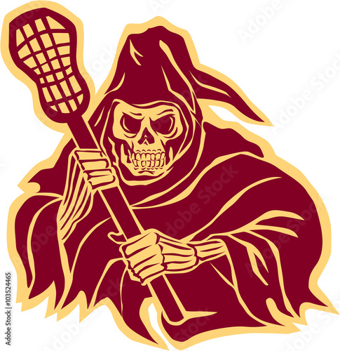 Grim Reaper Lacrosse Defense Pole Retro