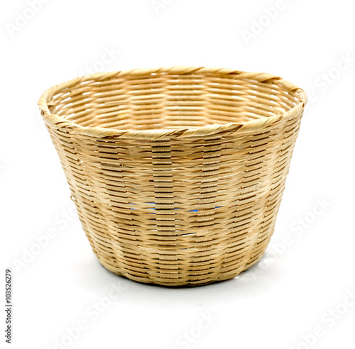 Basket on white background