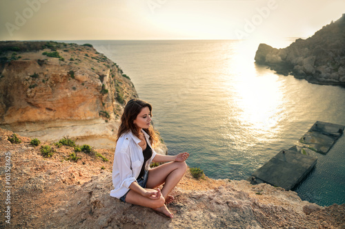 Meditation on a cliff