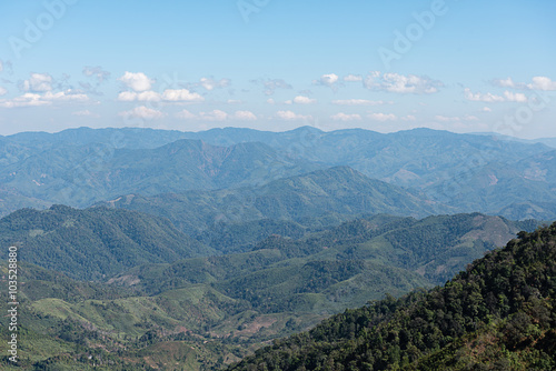 view of mountain range , mountain gap, mountain layer, panorama view © tothekop79