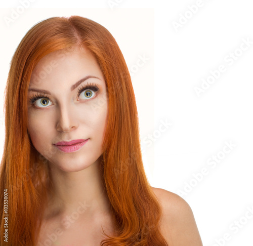 Beautiful red-haired woman