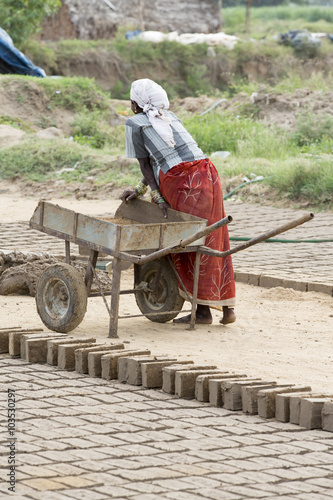 Scenes of rural life in India photo