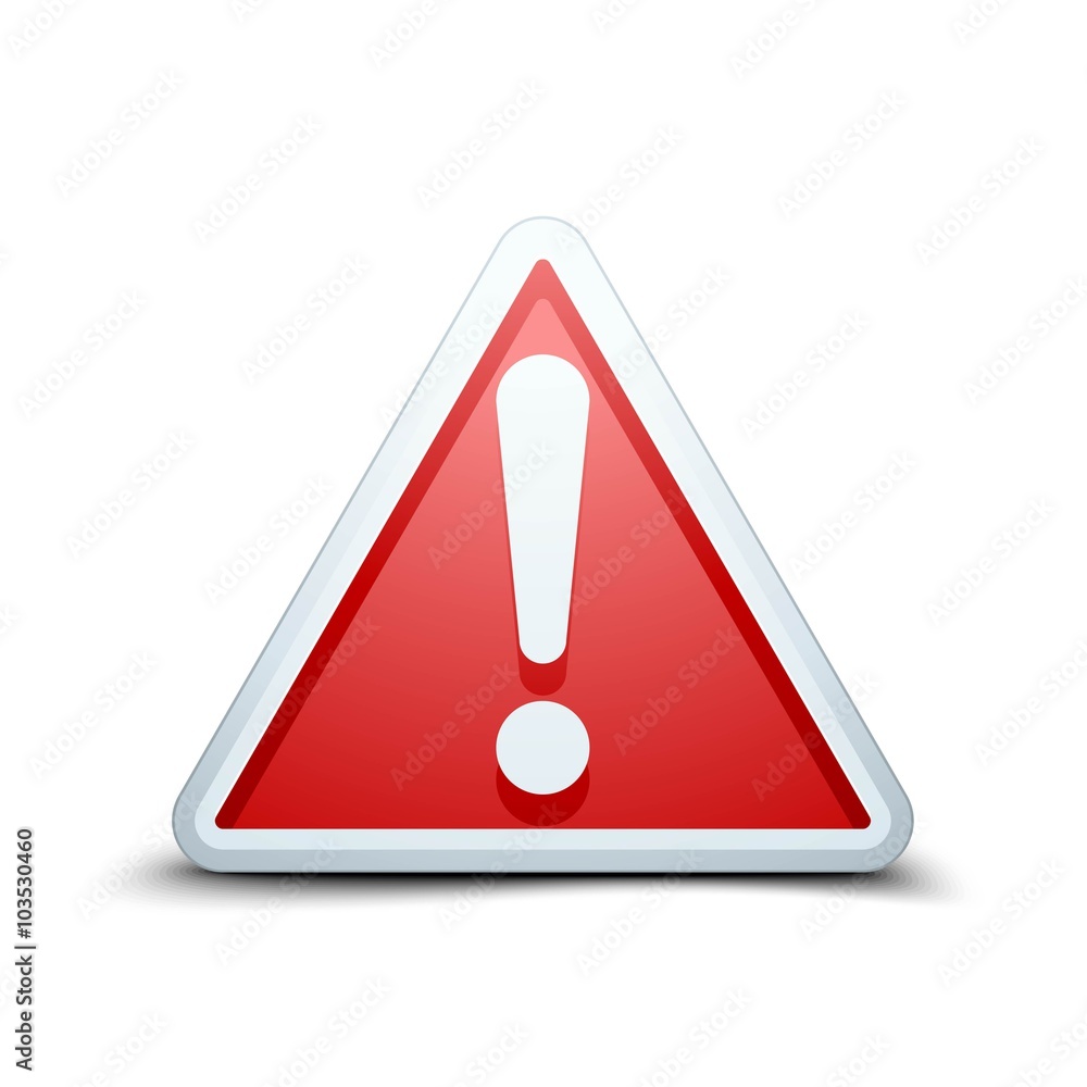 Exclamation danger sign Exclamation danger sign