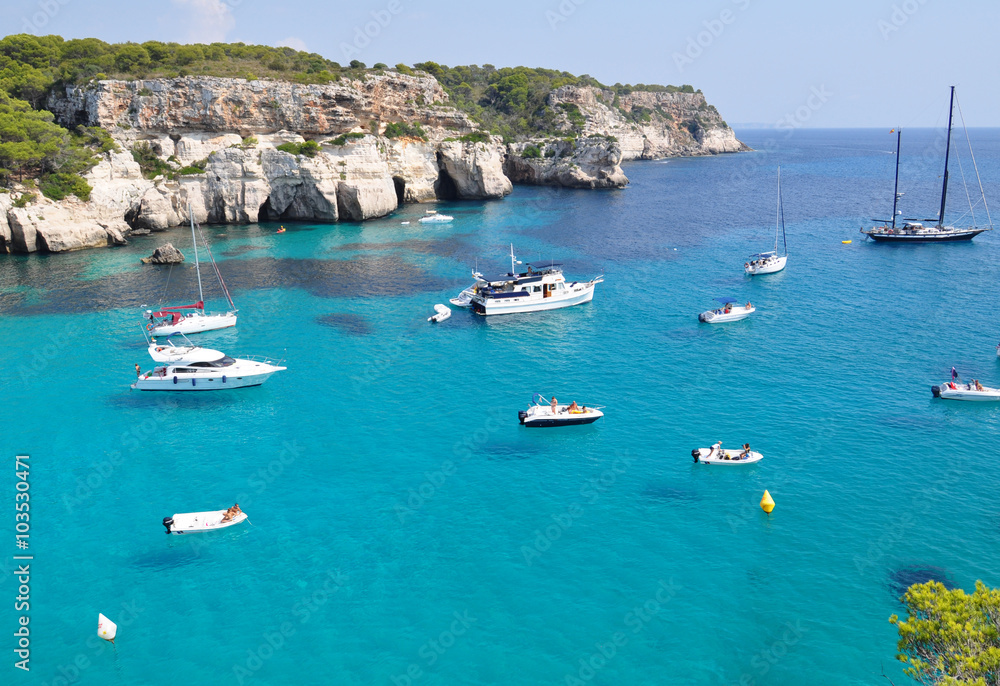 Obraz premium Menorca island view - yachting and sailing