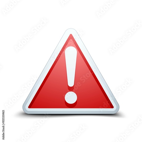 Exclamation danger sign