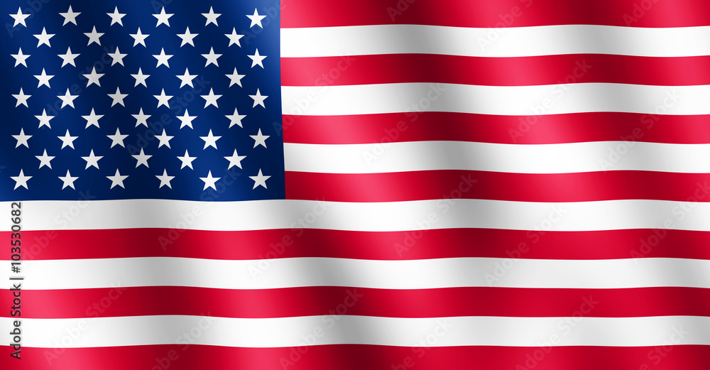 Flag of USA waving in the wind Flag of USA waving in the wind