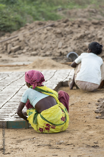 Scenes of rural life in India photo