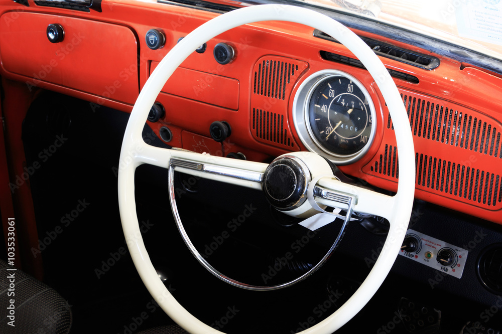 Close-up of Wheel Details of Vintage Car, Classic Car. Stock Photo