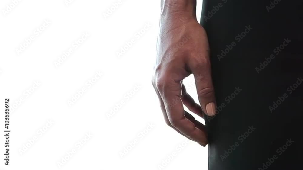 Angry Business Fist/Businessman nervously clenched his fists and kill it for a spin. Close up Angry Business Fist/Businessman nervously clenched his fists and kill it for a spin. Close up