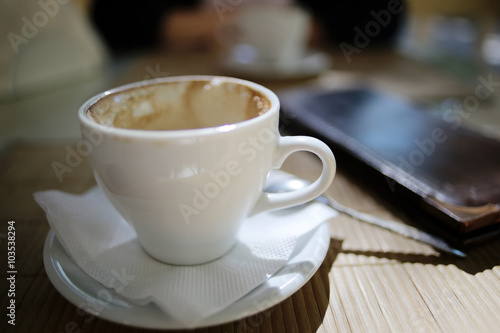 blurred background in the Italian cafes