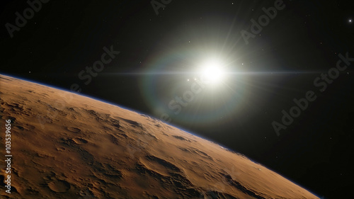Billede på lærred Procedural generated image of Mars