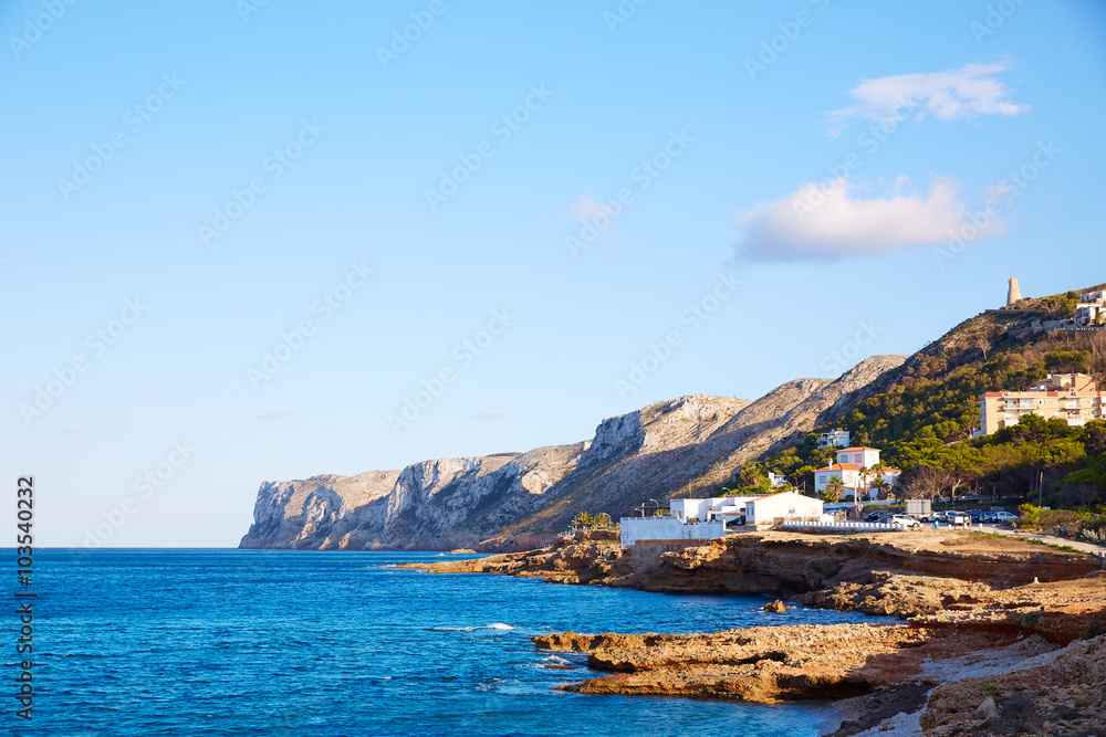 Fototapeta premium Denia Las Rotas beach in Mediterranean Spain