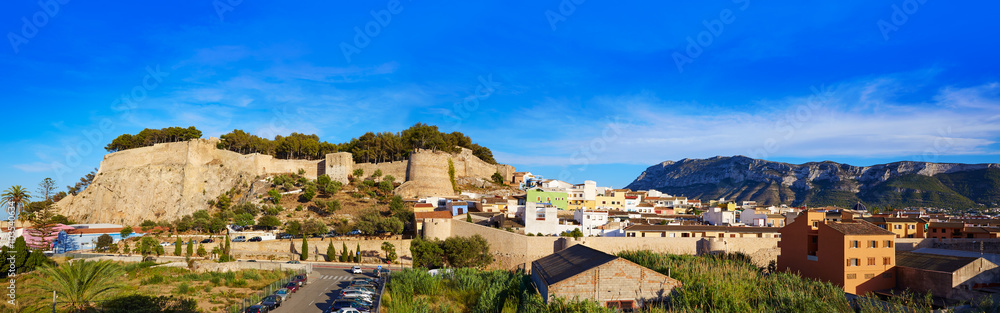 Denia castle and village panoramic view Alicante