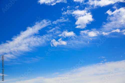 Blue sky with clouds in a sunny day