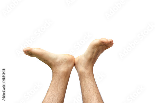 men foot isolated on white background