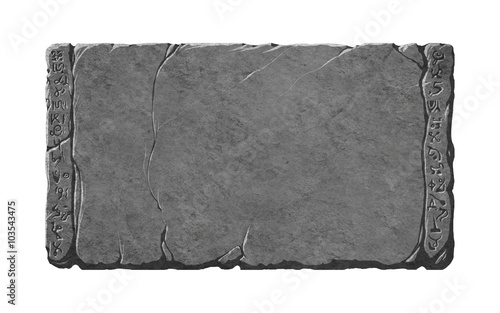 Konstfotografi Stone tablet or interface panels with alien or fantasy rune symbols