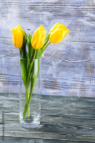 Fototapeta Naklejka Na Ścianę i Meble -  Tulip Flowers in Vase
