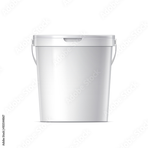 White blank plastic container
