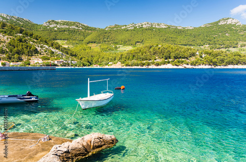 crystal clear water of Adriatic sea on Peljesac peninsula, Dalmatia, Croatia