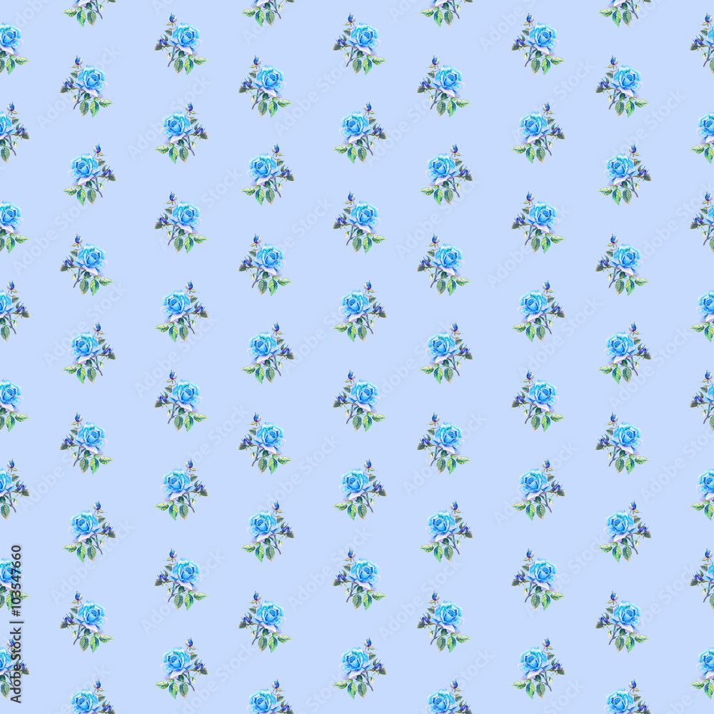 Seamless floral pattern with little roses Seamless floral pattern with little roses