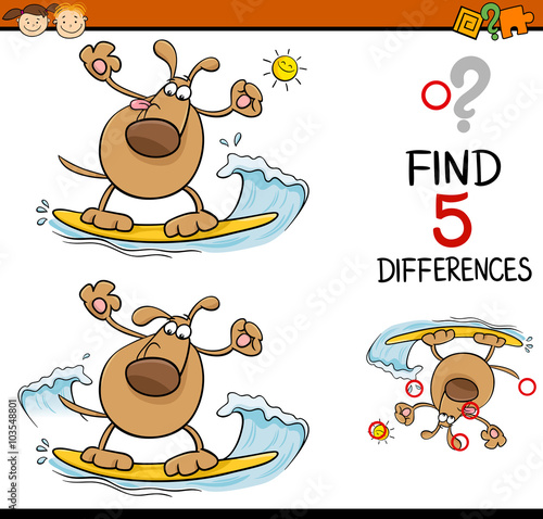task of differences cartoon