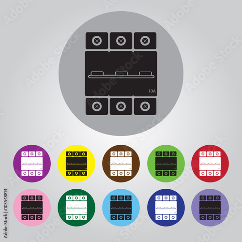 Three-phase machine 10 amps icon