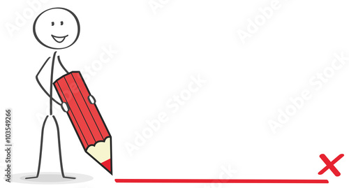 Strichmännchen meint: "Unterschrift nicht vergessen"