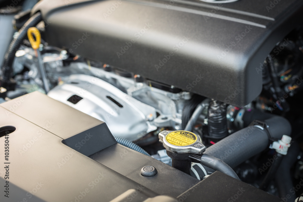 Fototapeta premium Detail of new car engine