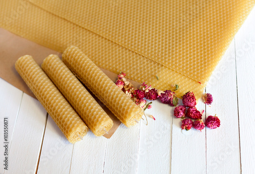 scented candles made from natural beeswax