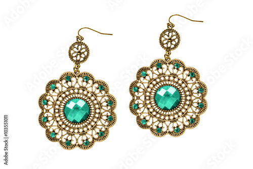 Fotobehang Gold earrings