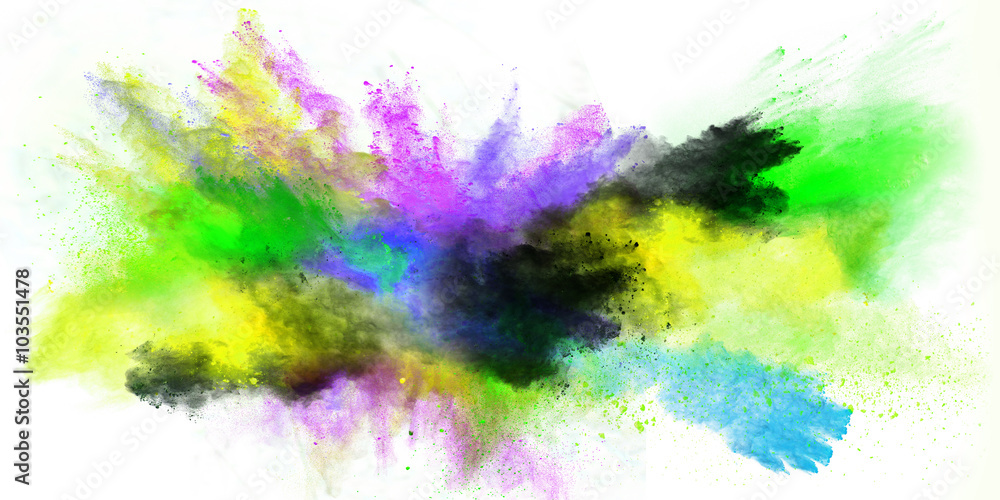 Launched colorful powder. Launched colorful powder.