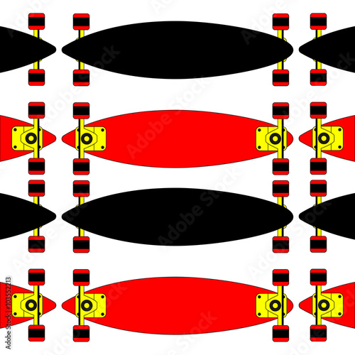 longboard poster on a colored background