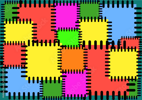 the background in the form of quilts from colorful patches