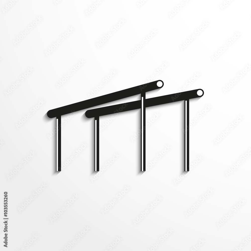 Sport signs. Gymnastics. Uneven Bars. Vector icon. Sport signs. Gymnastics. Uneven Bars. Vector icon.