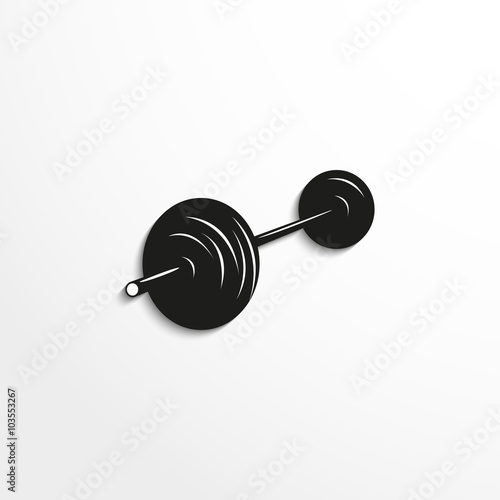 Sport signs. Weightlifting. Vector icon.