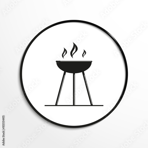 Hiking bowler. Vector icon.