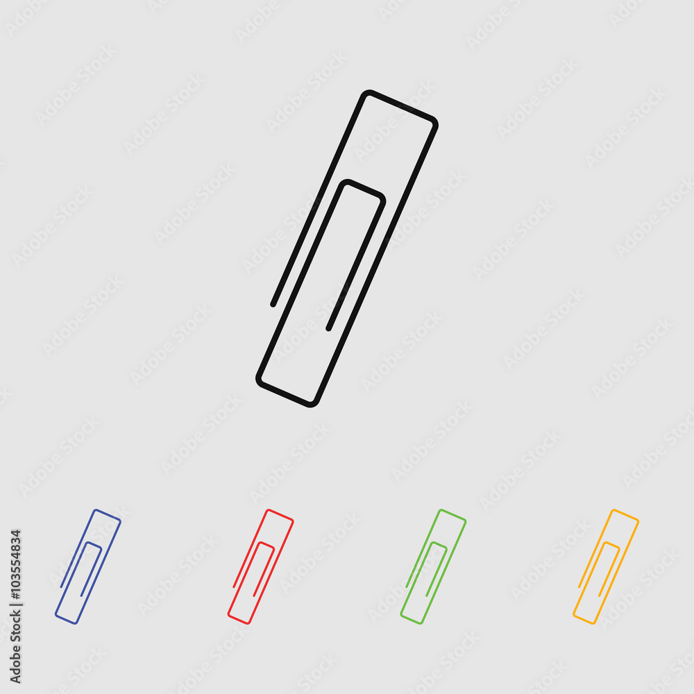 Paper clip icon. Paper clip icon.