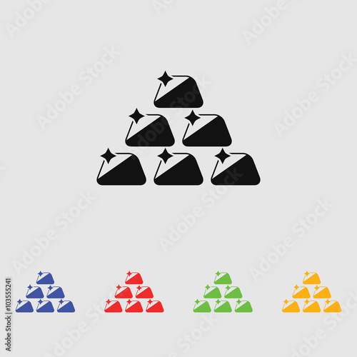 Gold bullions icon
