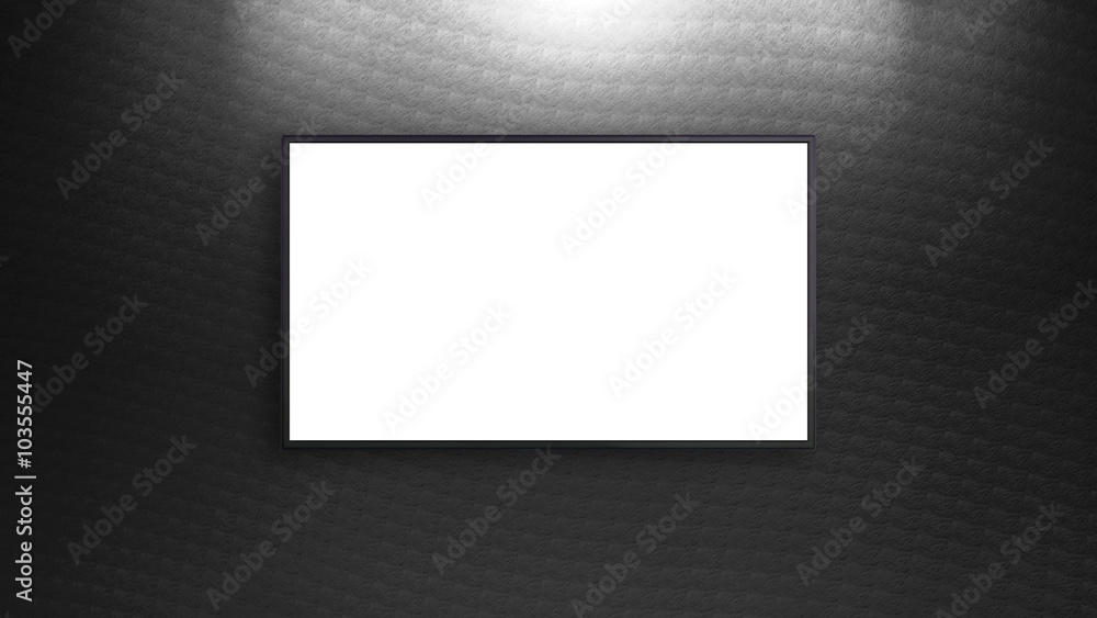 led tv blank display on black pattern wall led tv blank display on black pattern wall