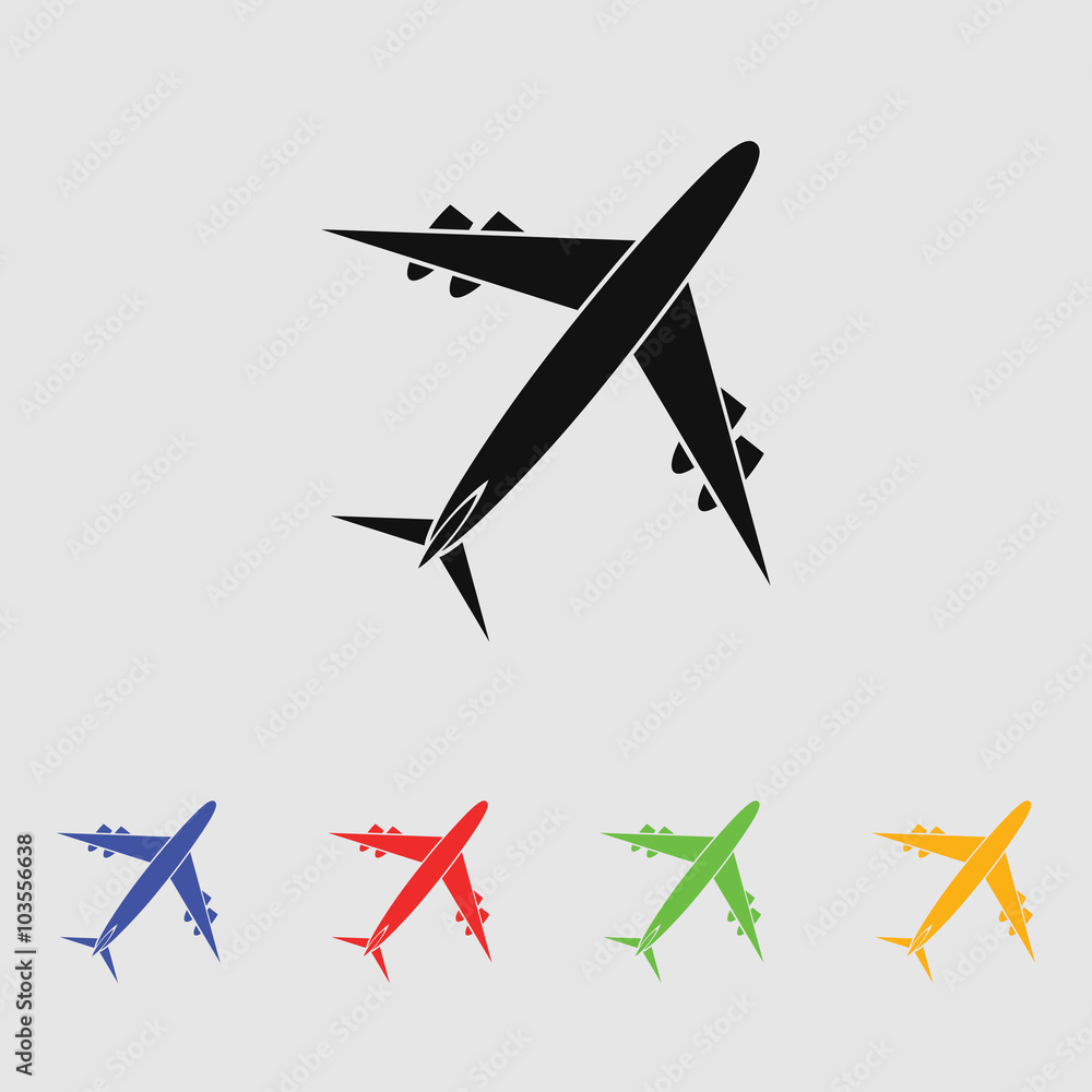 Vector icons aircraft