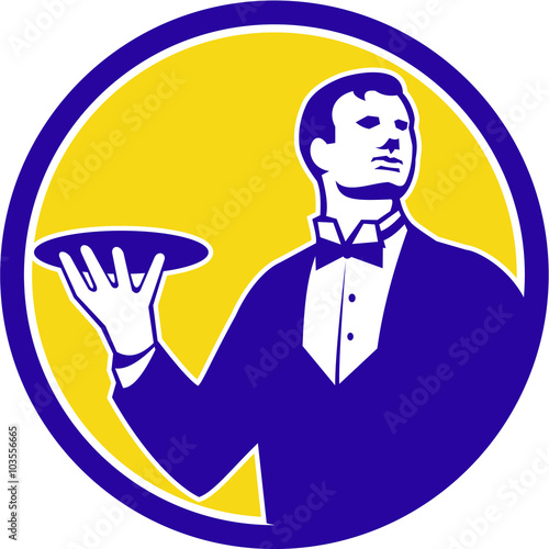 Butler Serving Plate Circle Retro