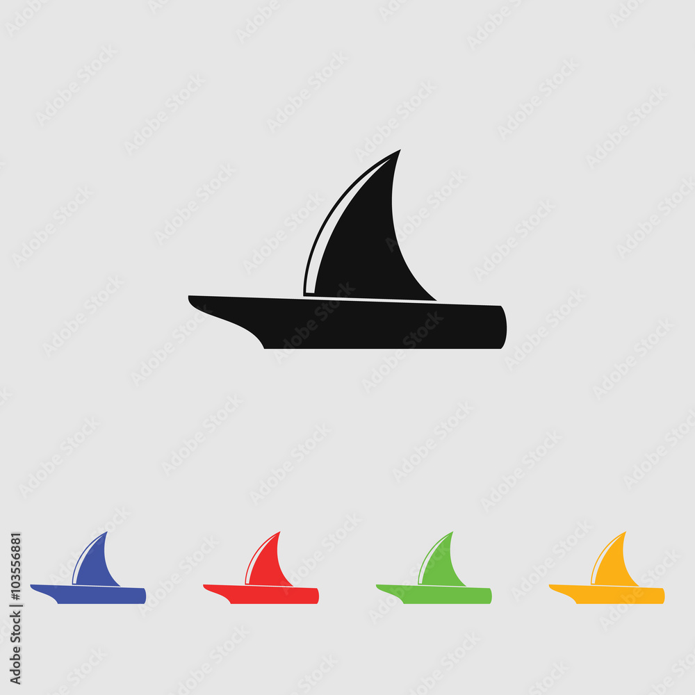 Yacht vector icon Yacht vector icon