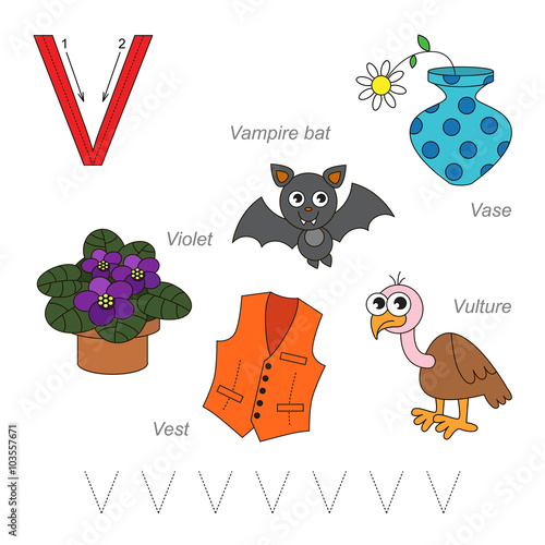 Pictures for letter V