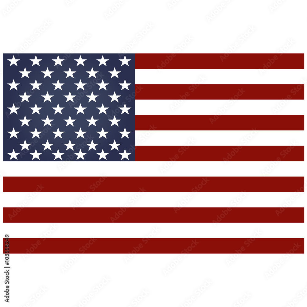 Obraz premium America flag on a white background