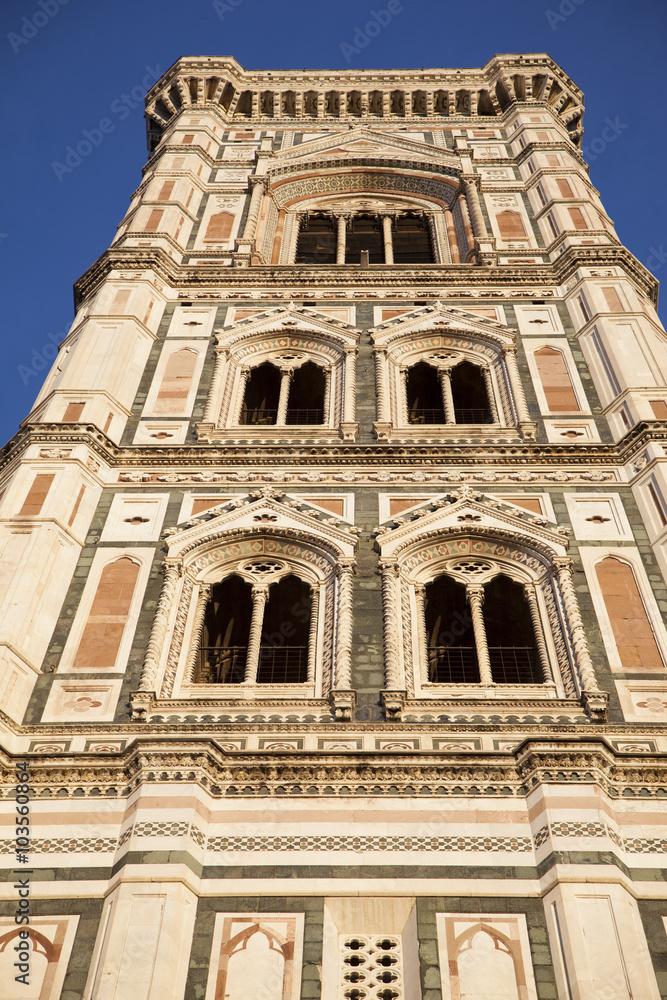 Toscana,Firenze,il campanile di Giotto. Toscana,Firenze,il campanile di Giotto.