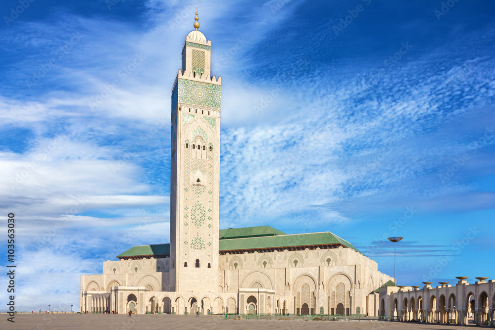 Casablanca, Morocco. Mosque Hassan II building