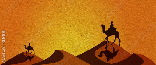 Caravan with camels