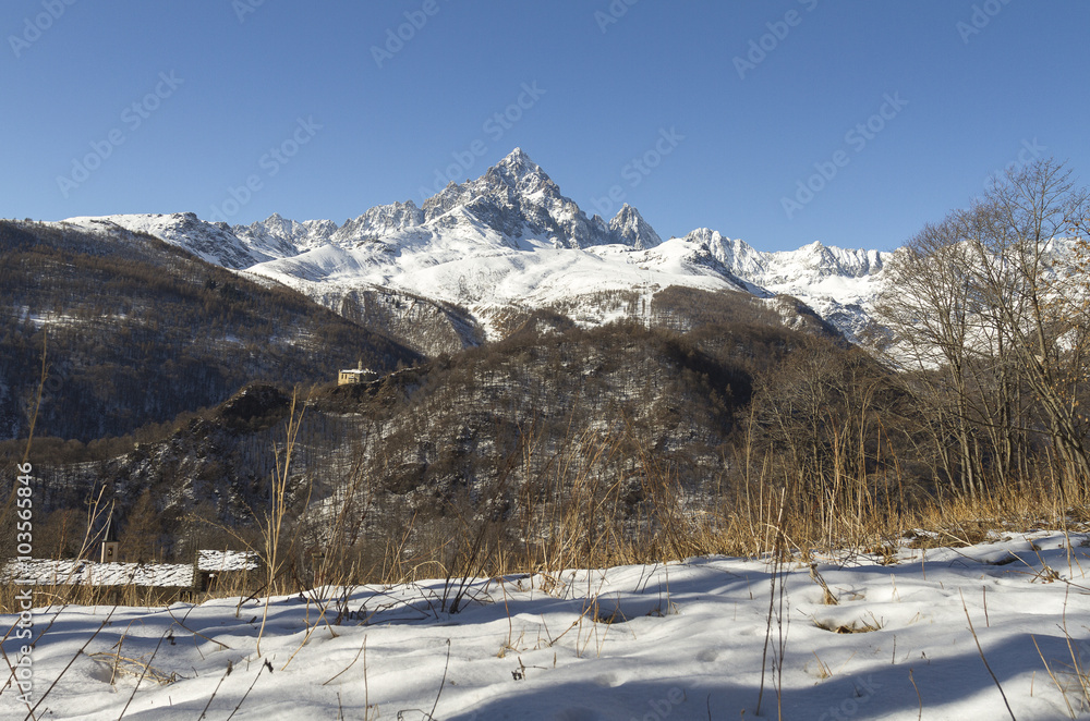 winter alpine landscape