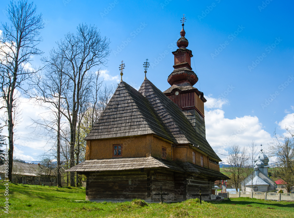 The oldest active church in Pylypets. Ukraine